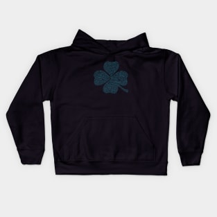 Shamrock Leaf Silhouette Shape Text Word Cloud Kids Hoodie